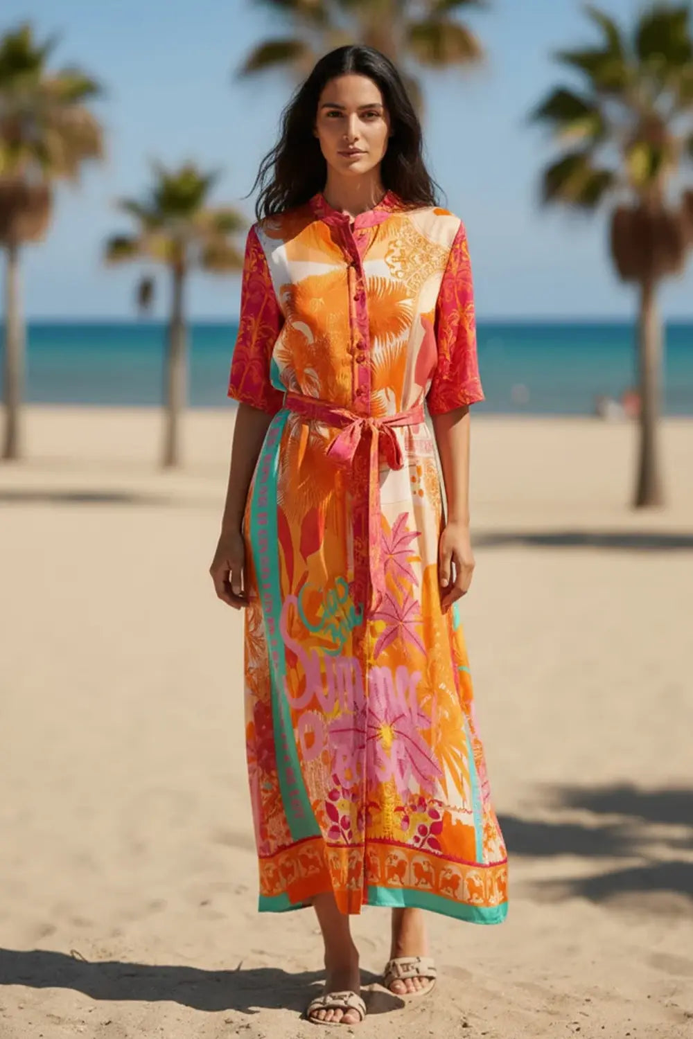 orange palm tree dress Palm Tree Short Dress Charming Charlie