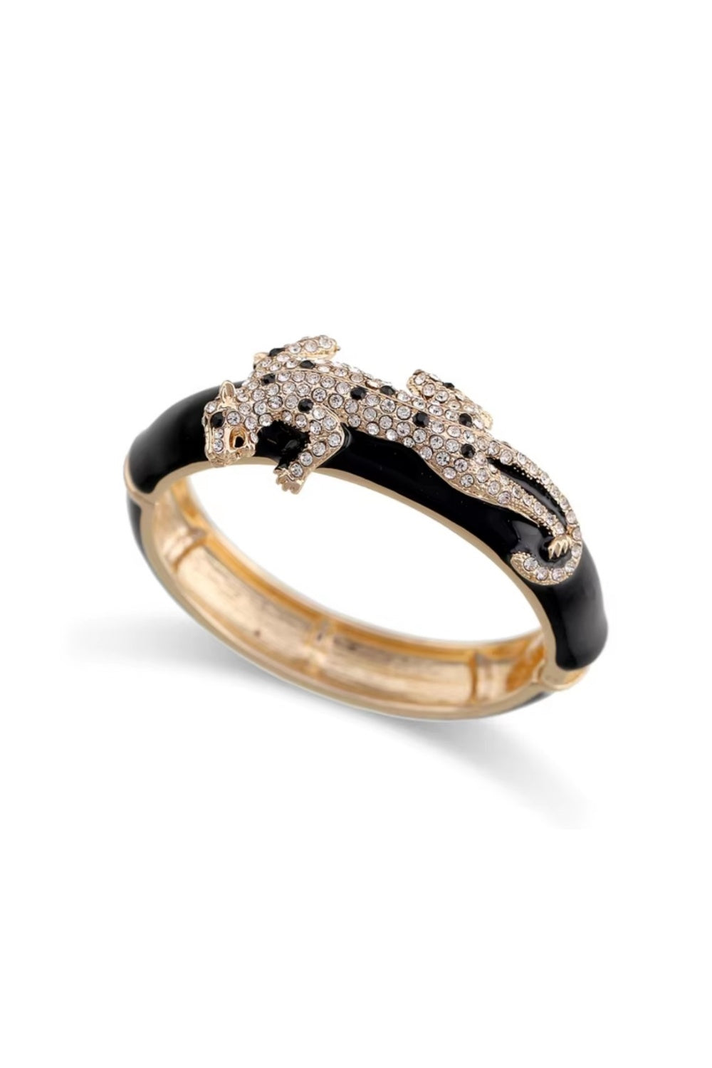 A LIL LEOPARD GOES A LONG WAY BANGLE BLACK