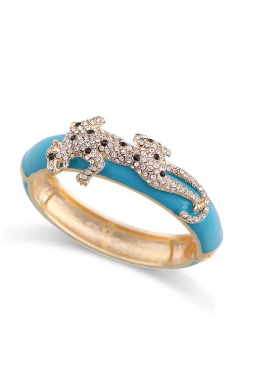 A LIL LEOPARD GOES A LONG WAY BANGLE LIGHT BLUE