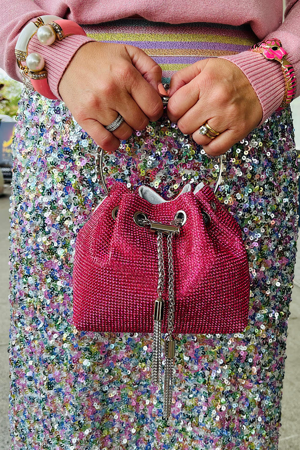 ALL THAT GLITTERS OPERA BAG PINK