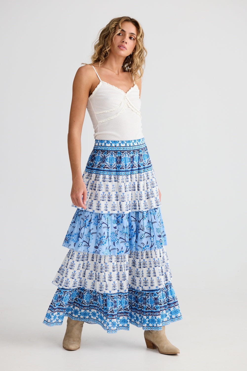 ARIEL RUFFLE MAXI SKIRT