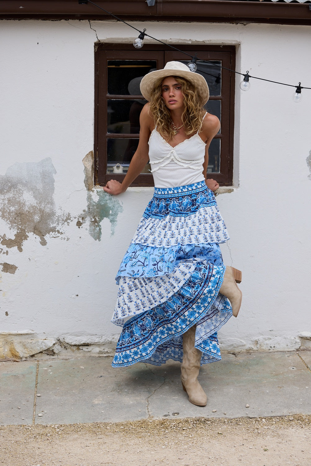 ARIEL RUFFLE MAXI SKIRT