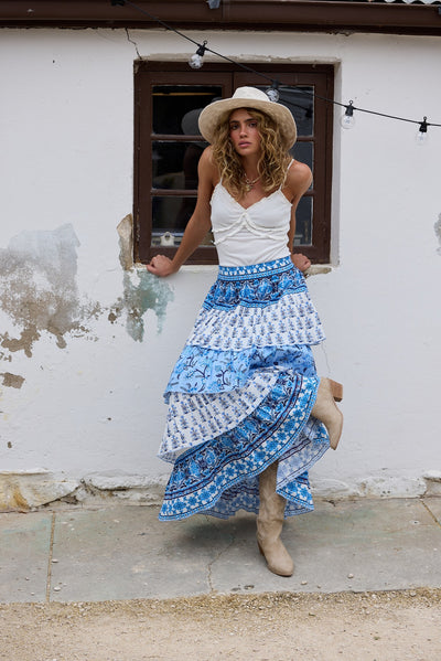 ARIEL RUFFLE MAXI SKIRT