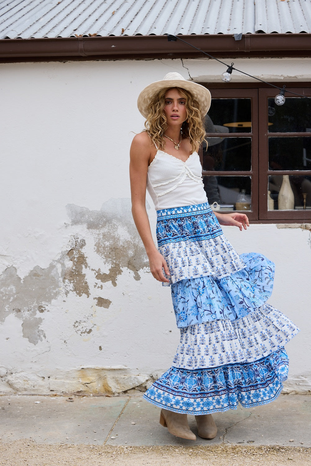 ARIEL RUFFLE MAXI SKIRT