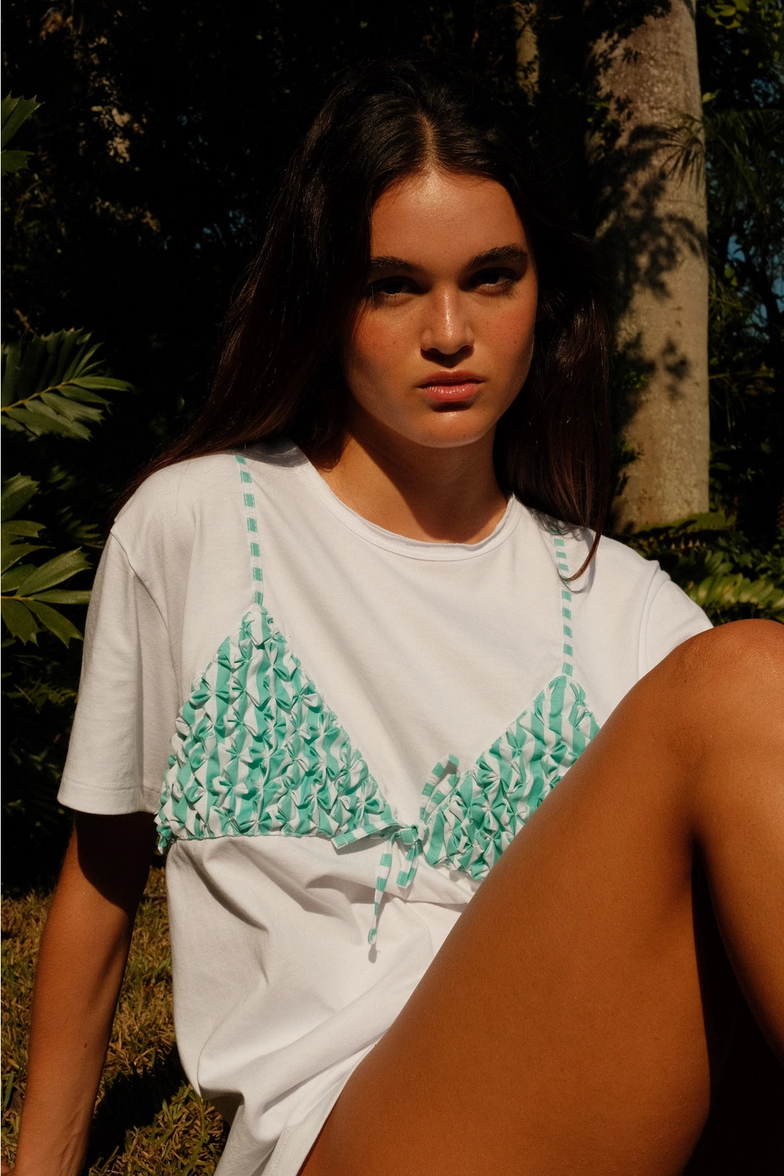BEACHED TEE TURQUOISE