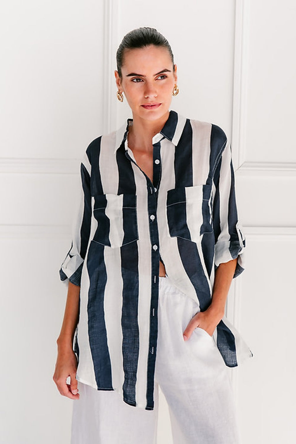 THE BEACH SHIRT NAVY