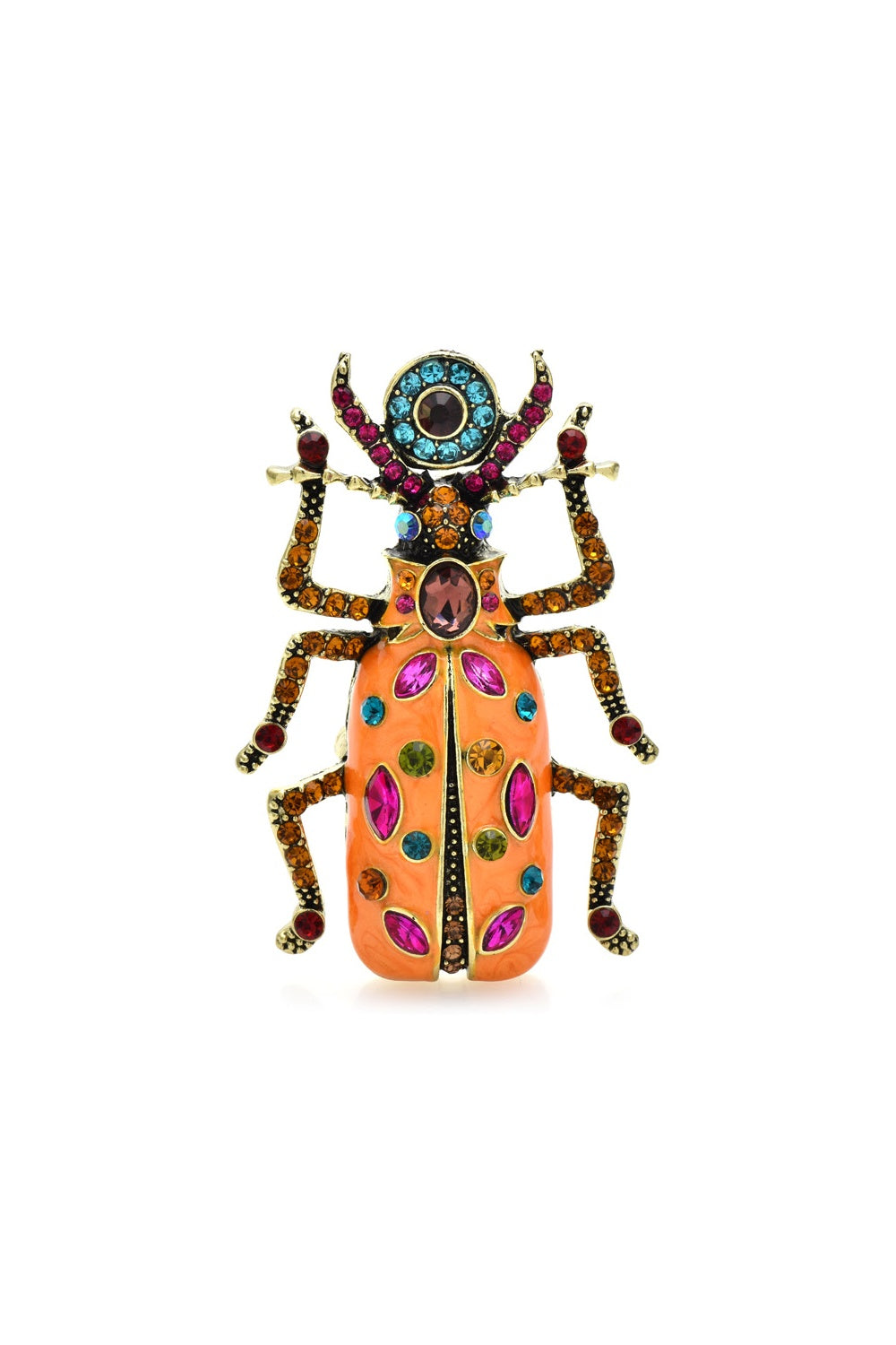 BEETLEJUCIE BROOCH ORANGE