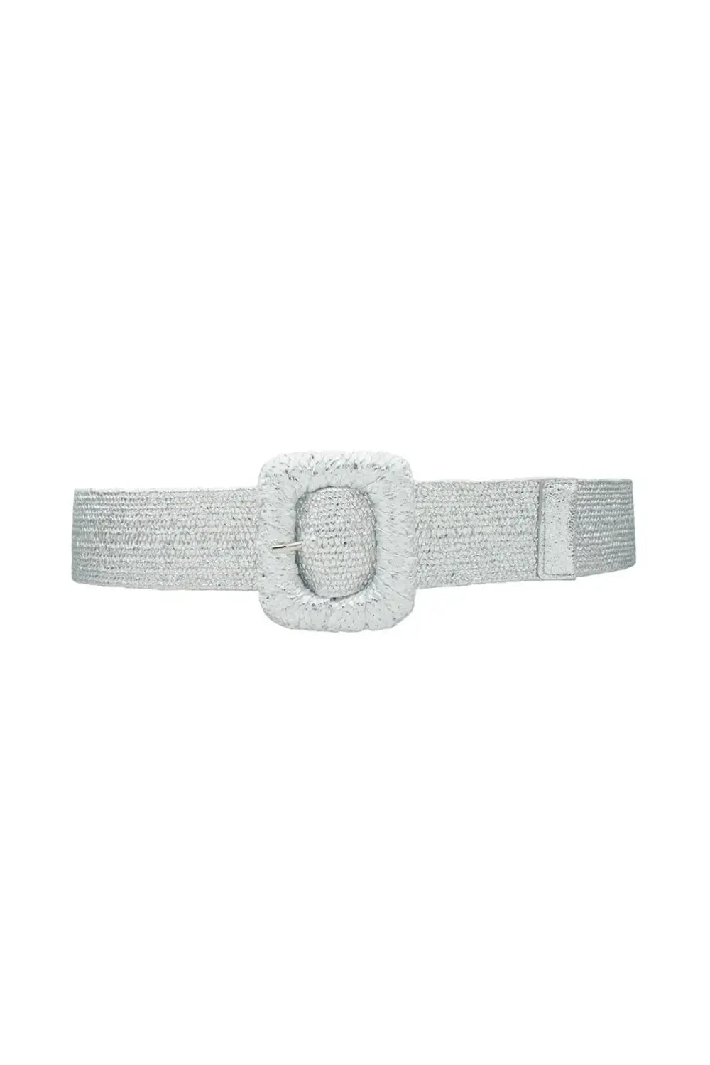 BIGGER IS BETTER STRETCH BELT RECTANGLE SILVER