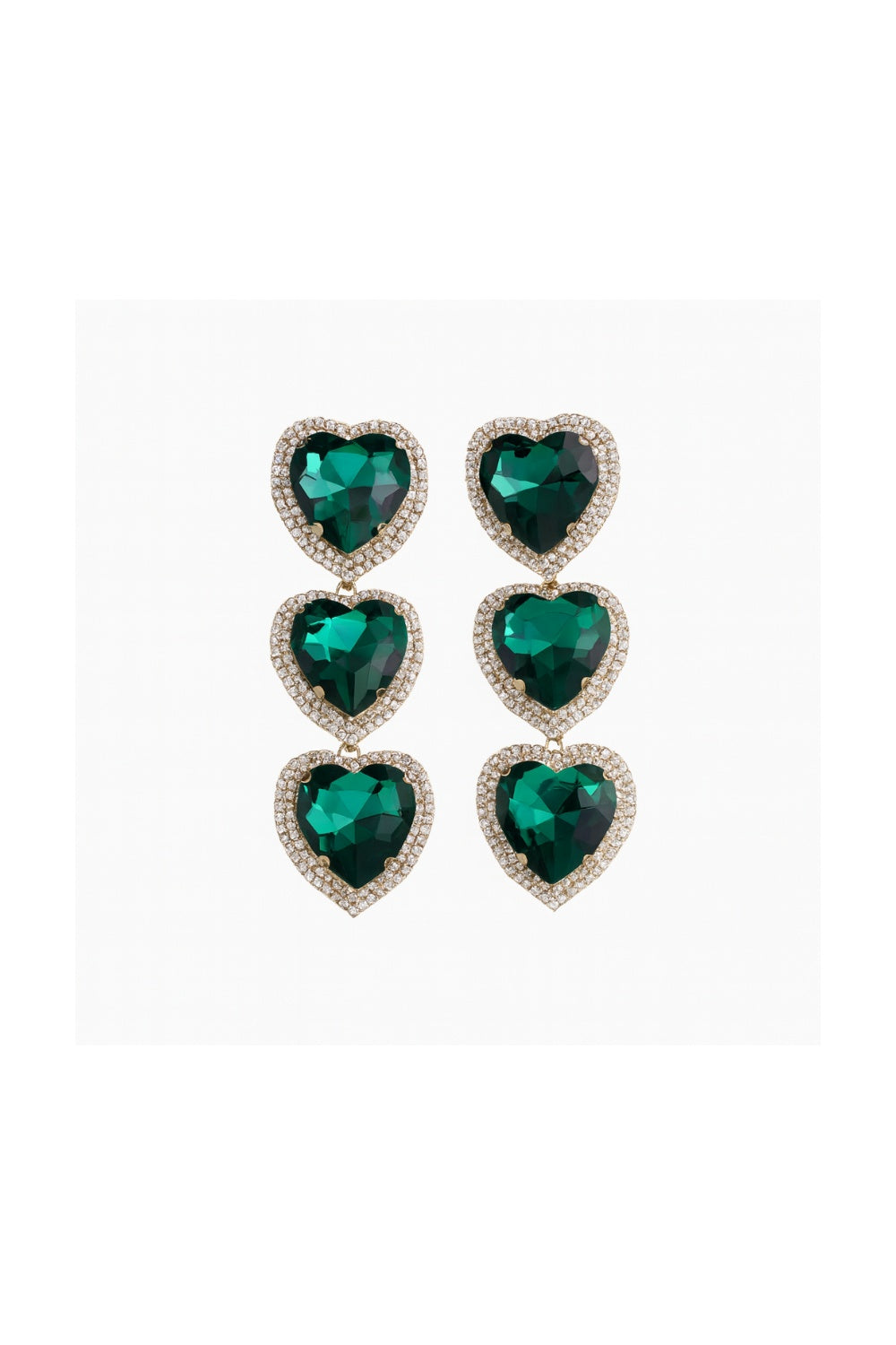 BIG LOVE EARRINGS EMERALD