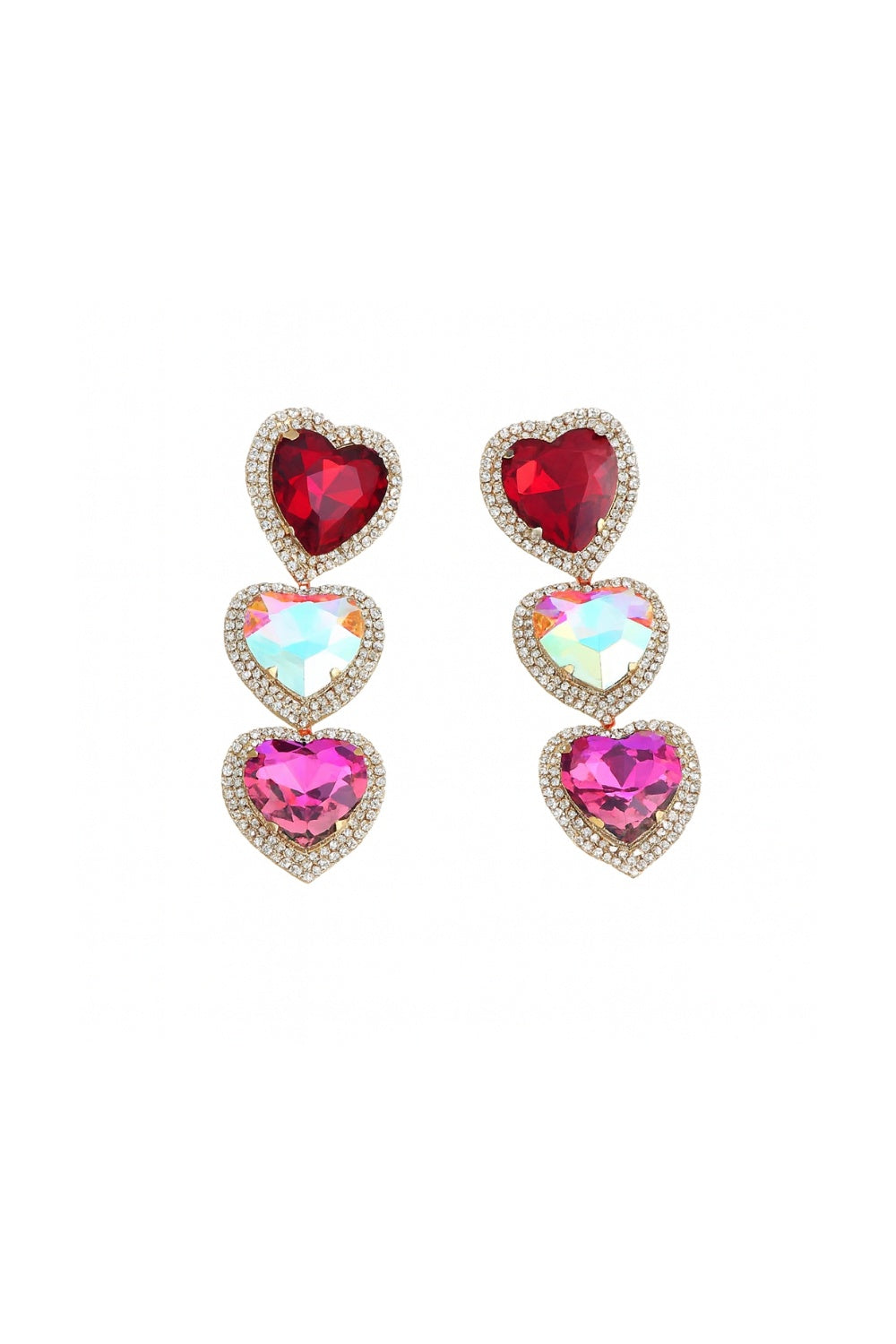 BIG LOVE EARRINGS RED