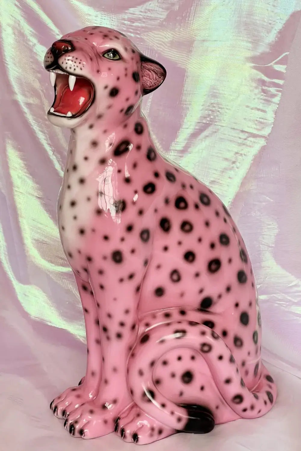 BLOSSOM THE PINK LEOPARD STATUE