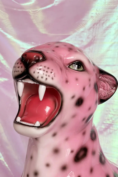 BLOSSOM THE PINK LEOPARD STATUE