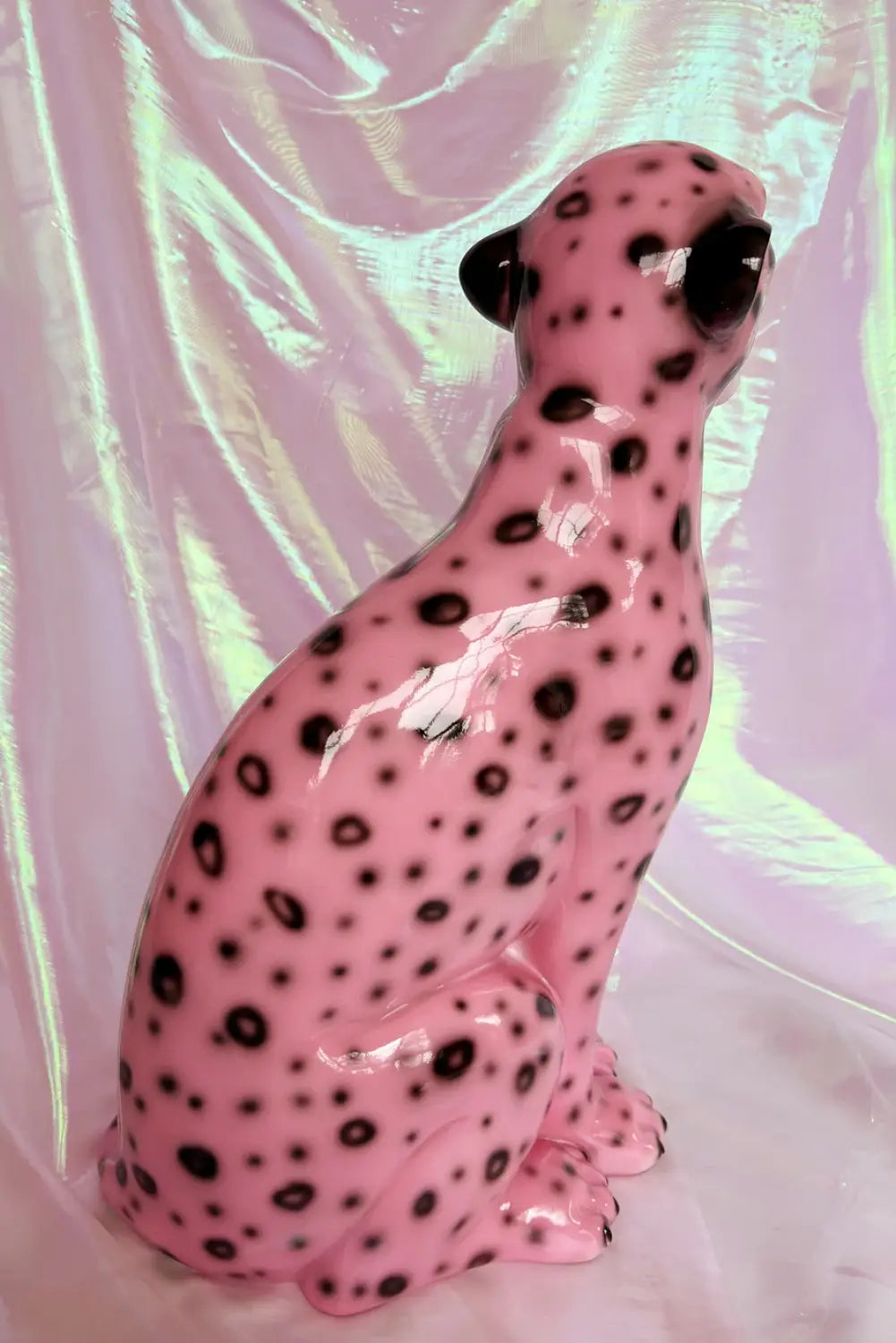 BLOSSOM THE PINK LEOPARD STATUE