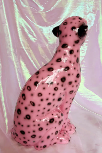BLOSSOM THE PINK LEOPARD STATUE