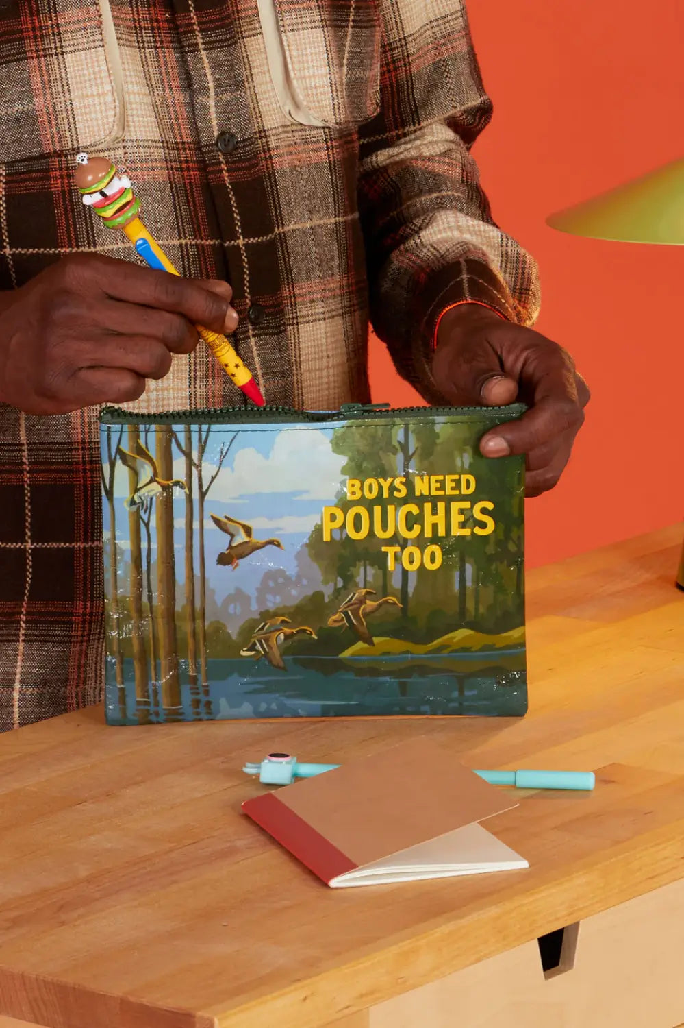 BOYS NEED POUCHES TOO ZIP POUCH