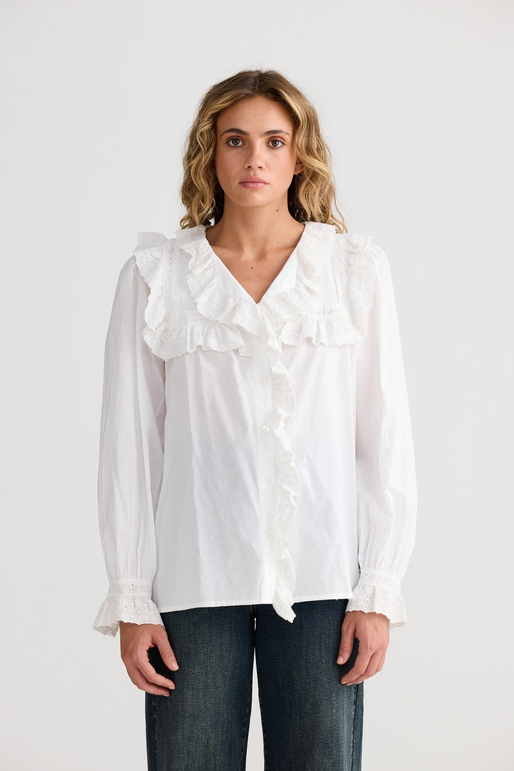 CADENCE RUFFLE SHIRT