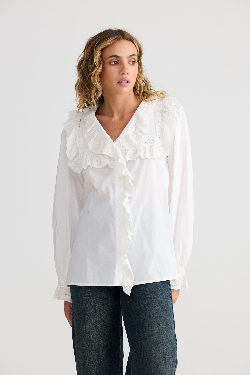 CADENCE RUFFLE SHIRT