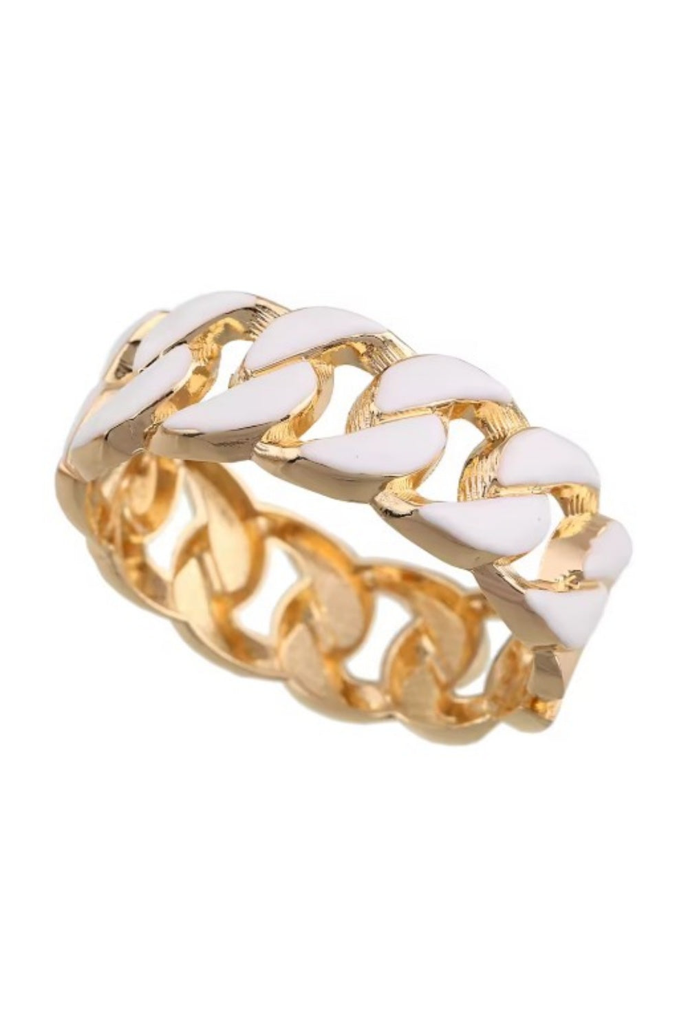 CHAIN OF FOOLS BANGLE WHITE