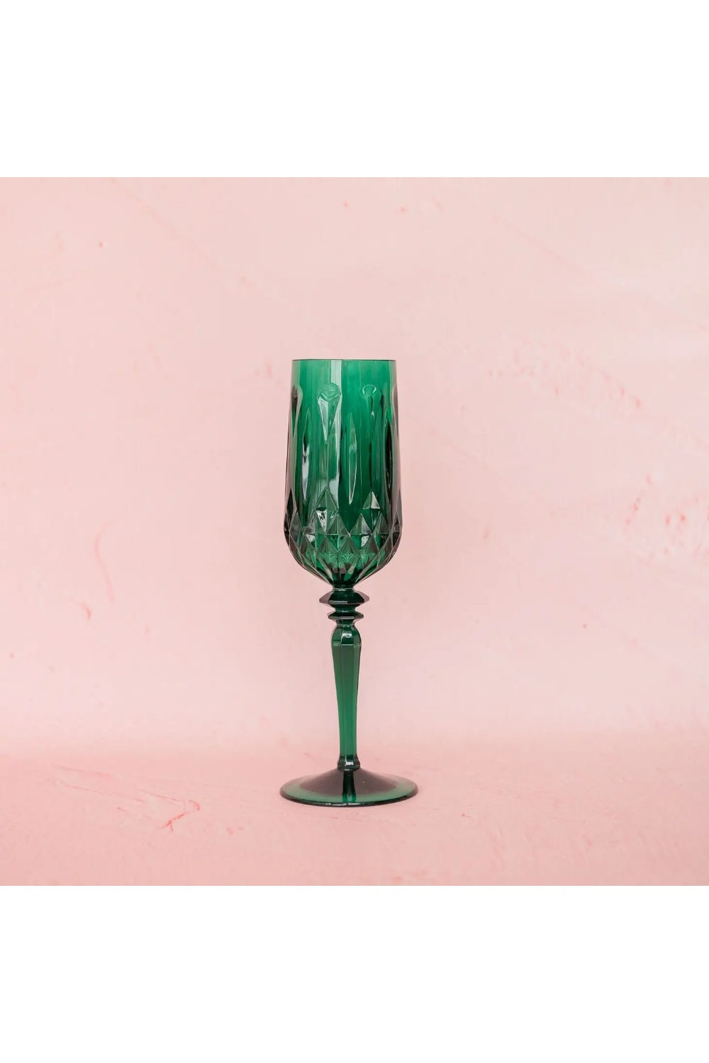 SET OF FOUR CHAMPAGNE FLUTES LUCKY EMERALD