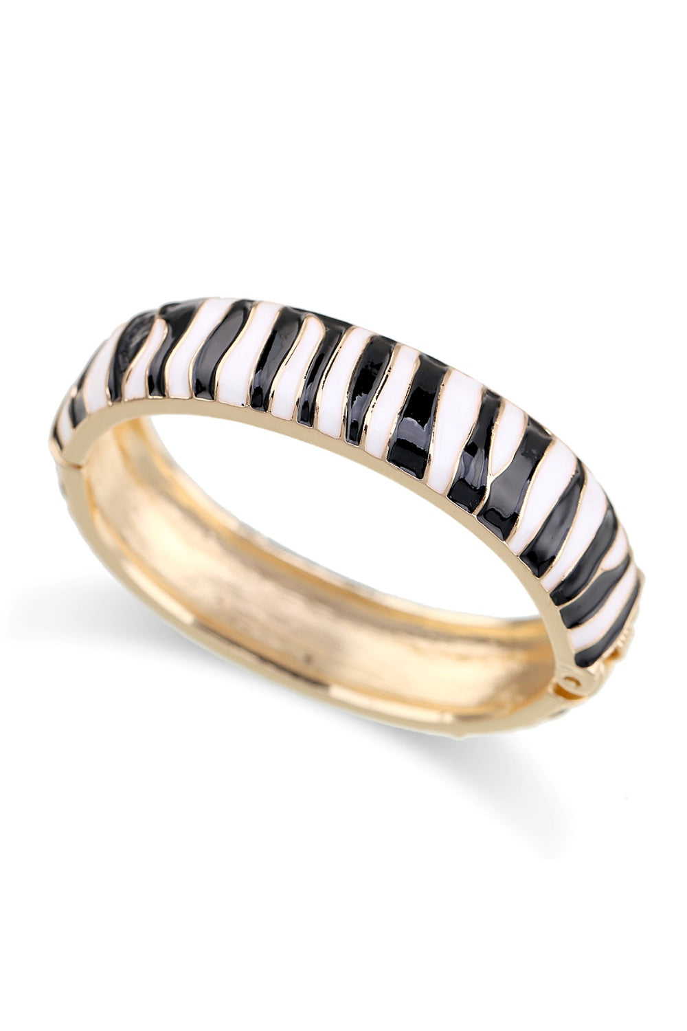 CHANGE YOUR STRIPES BANGLE BLACK & WHITE