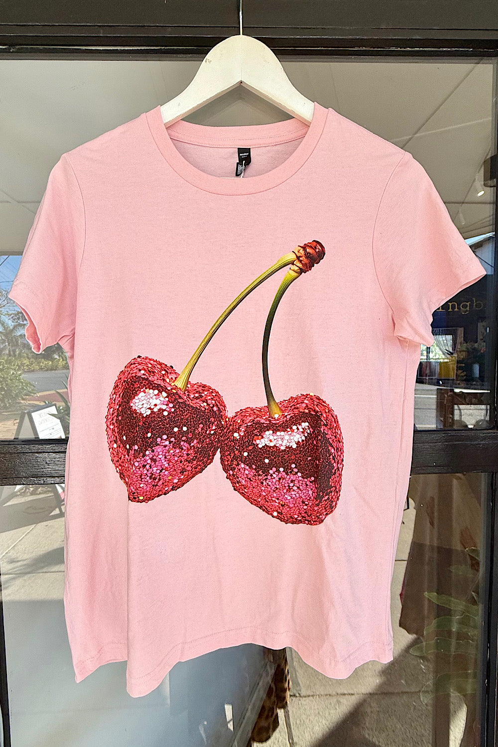 DISCO CHERRIES TEE PINK