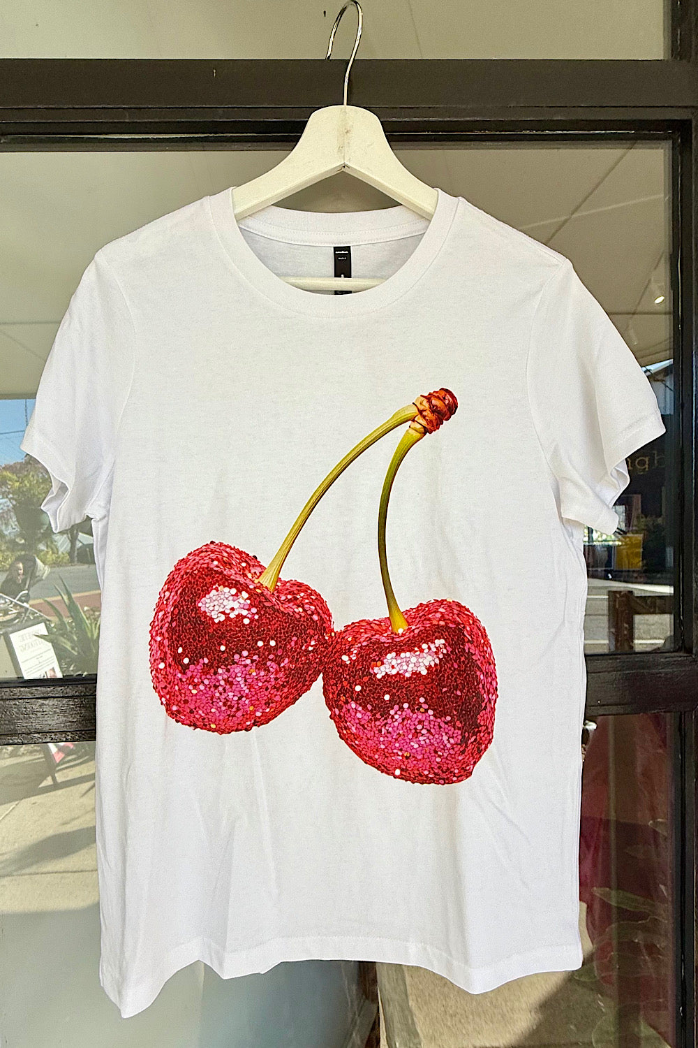 DISCO CHERRIES TEE WHITE