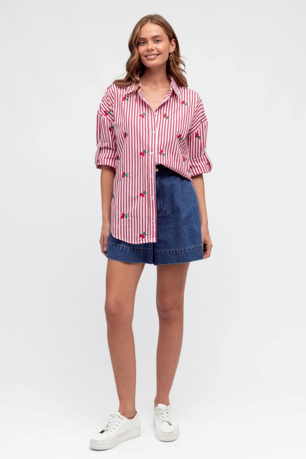 CHERRY BOMB SHIRT BURGANDY