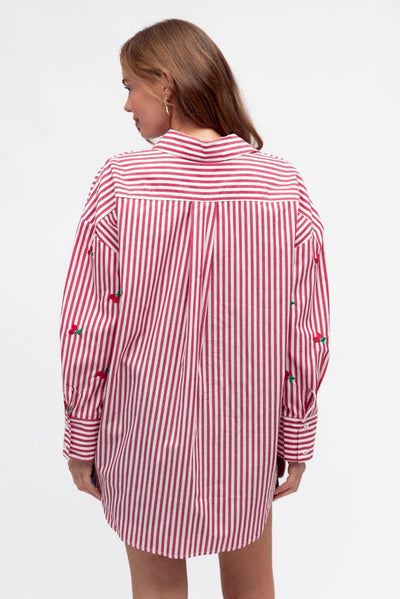 CHERRY BOMB SHIRT BURGANDY
