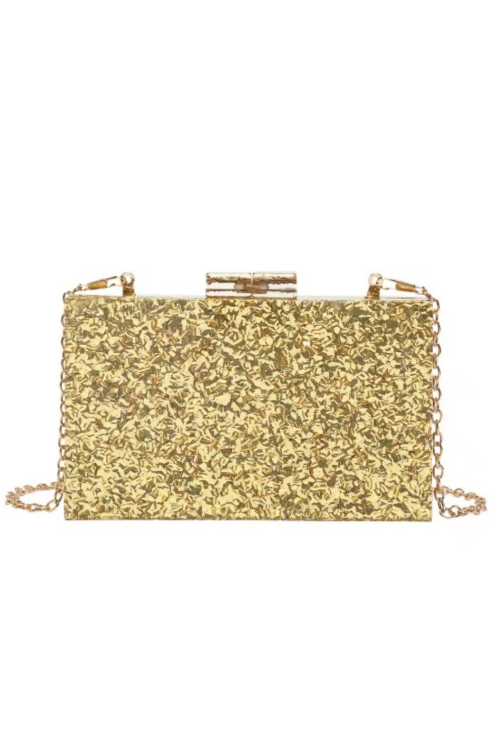 CONFETTI CLUTCH GOLD