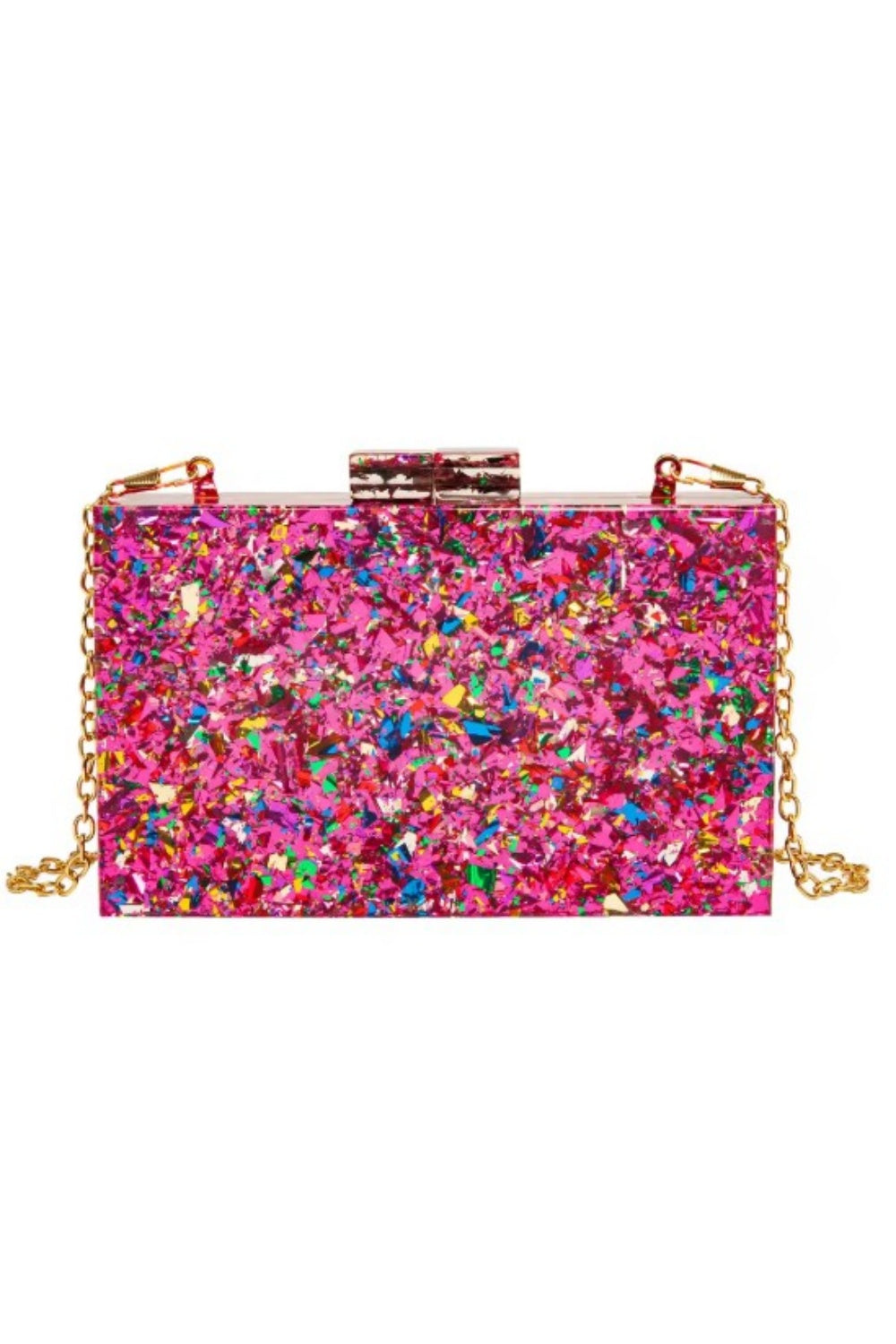 CONFETTI CLUTCH PINK MULTI