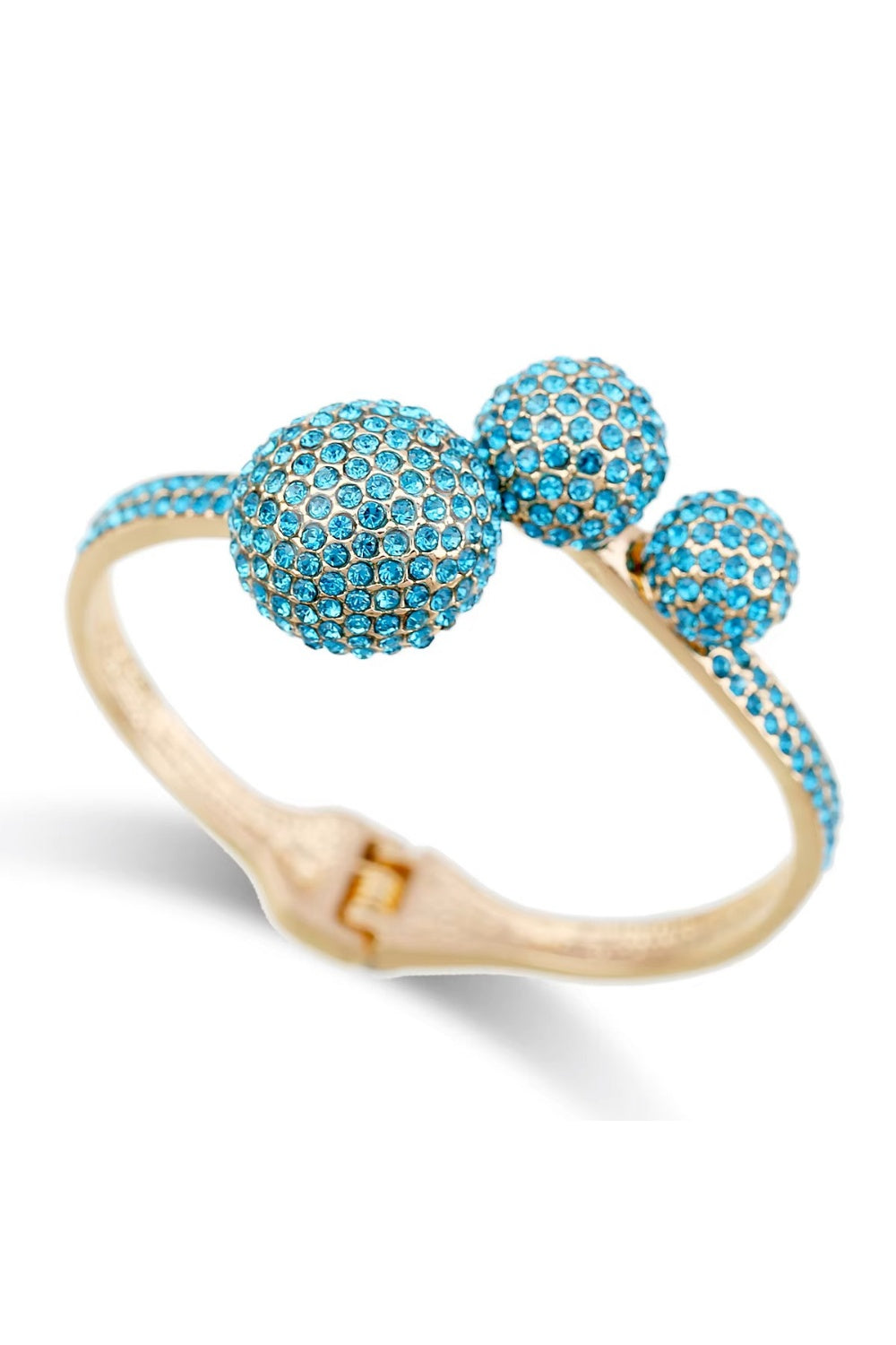 CRYSTAL BALLS BANGLE BLUE