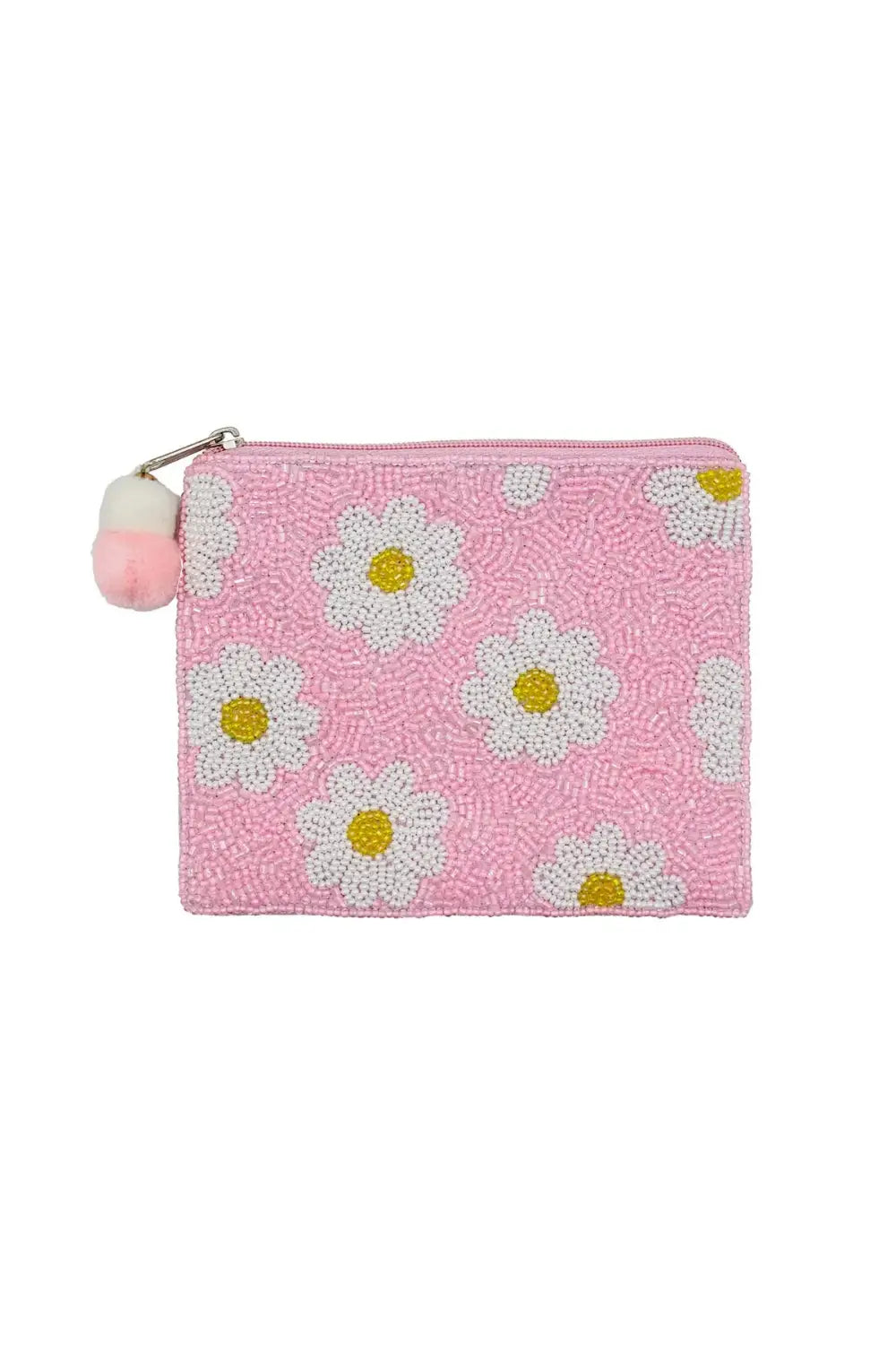 DAISIES BEADED COIN PURSE