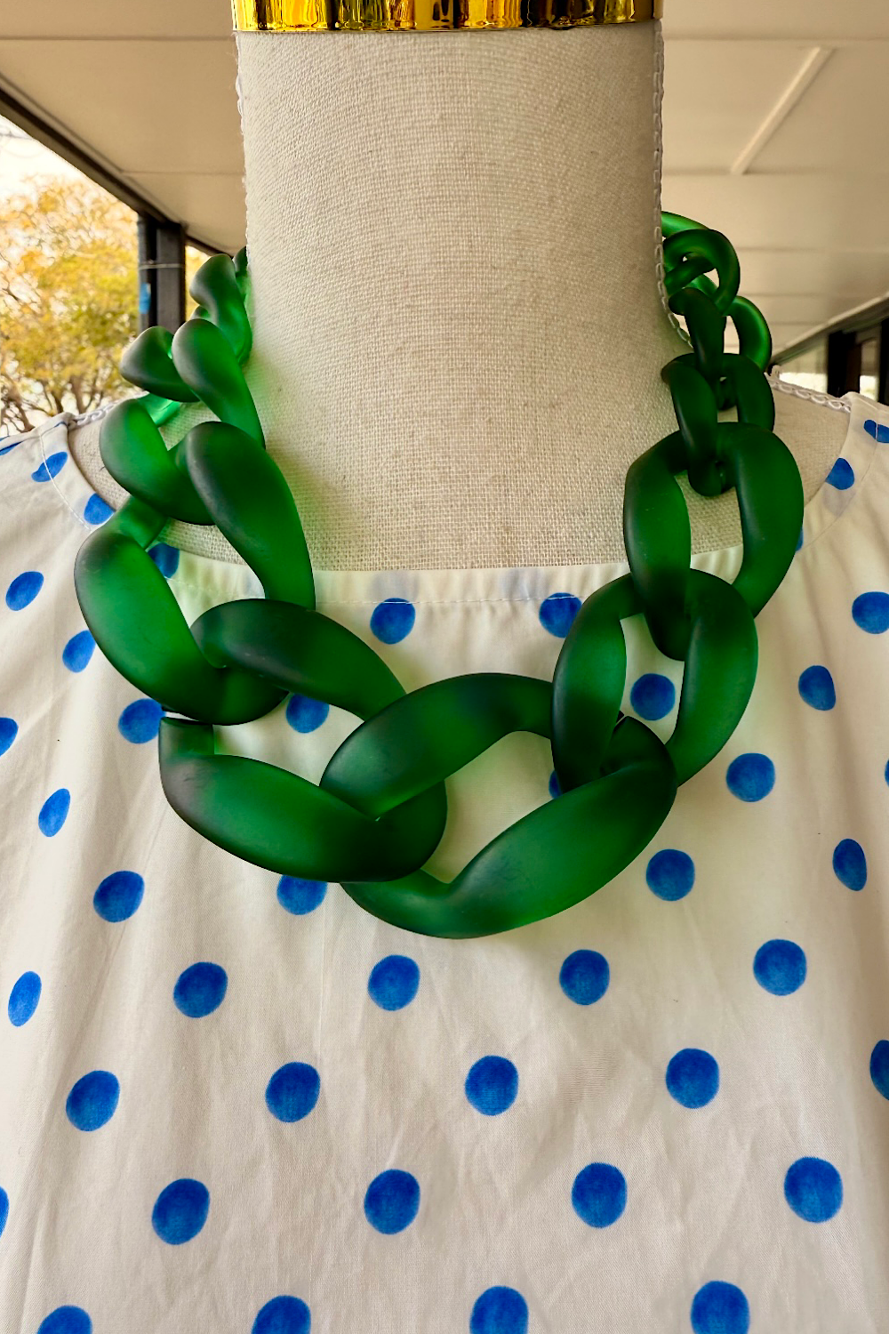 YOU'VE CHAINGED NECKLACE DARK EMERALD