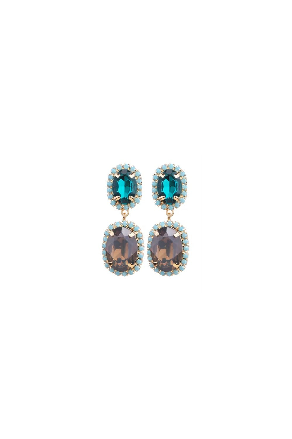 DIAMONDS IN THE SKY EARRINGS BLUEBERRY & TOFFEE