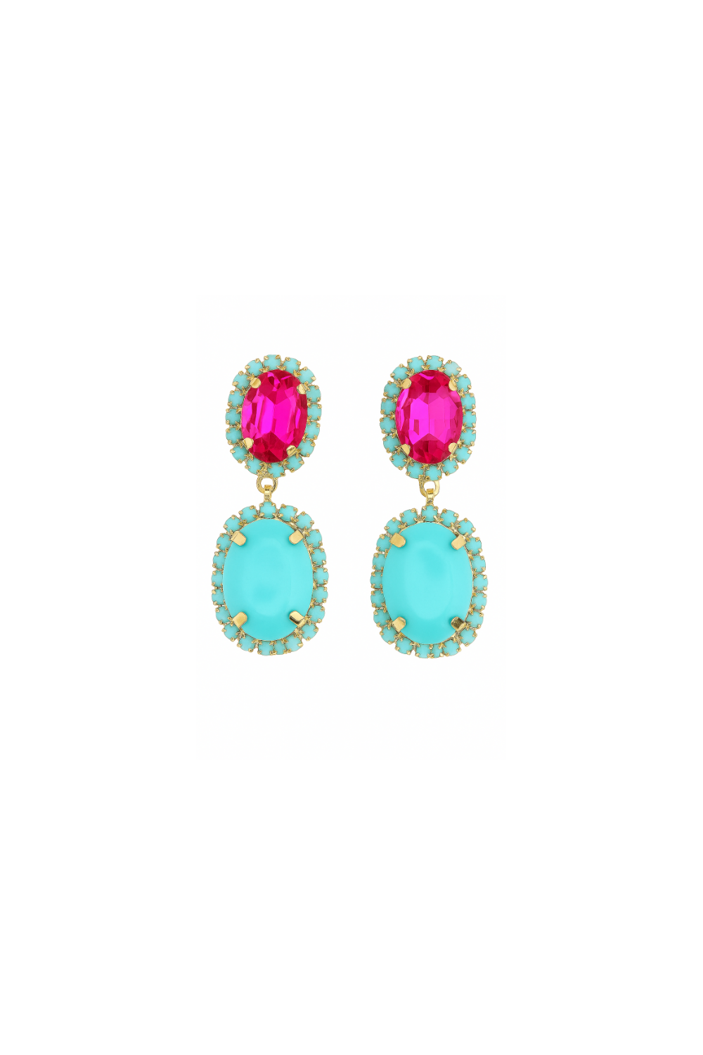 DIAMONDS IN THE SKY EARRINGS RASPBERRY AND BLUEBERRY CREAM