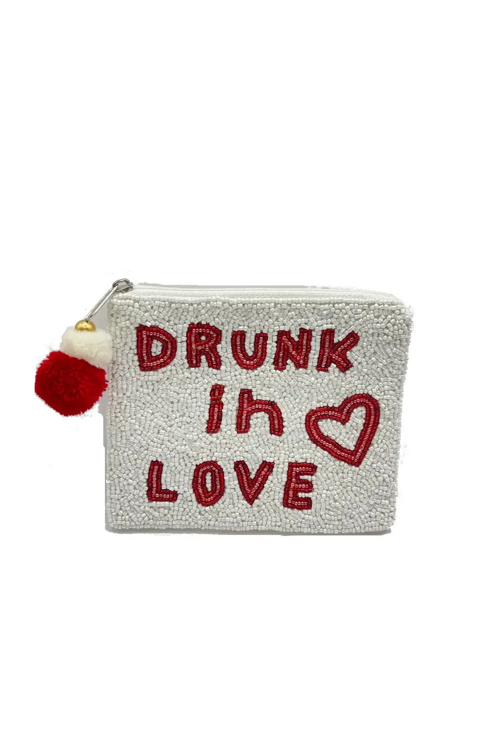 DRUNK IN LOVE BEADED COIN PURSE