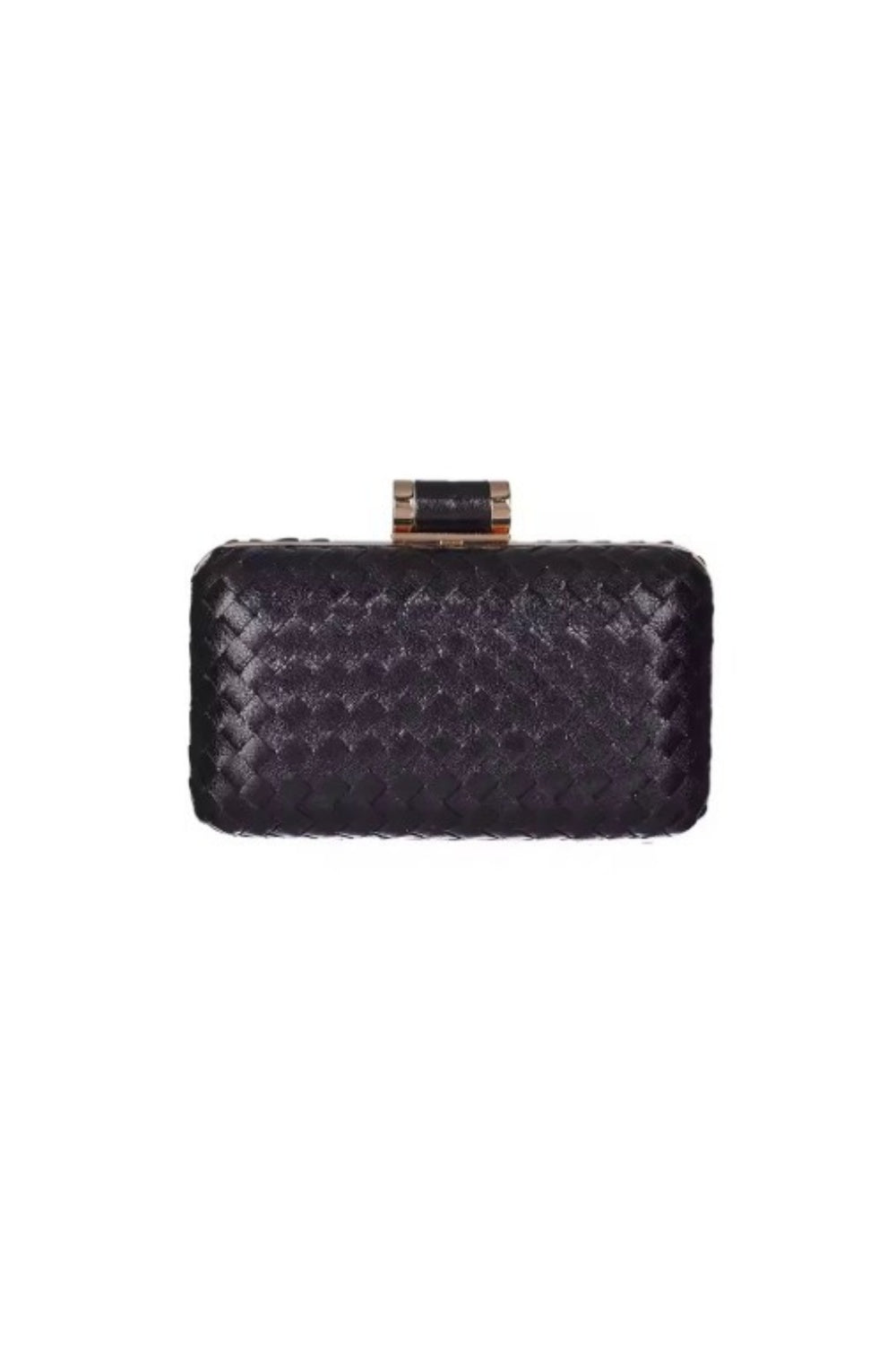 DUCK & WEAVE CLUTCH BLACK