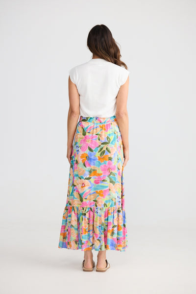 ELLODY MIDI SKIRT ELECTRIC BLOOM