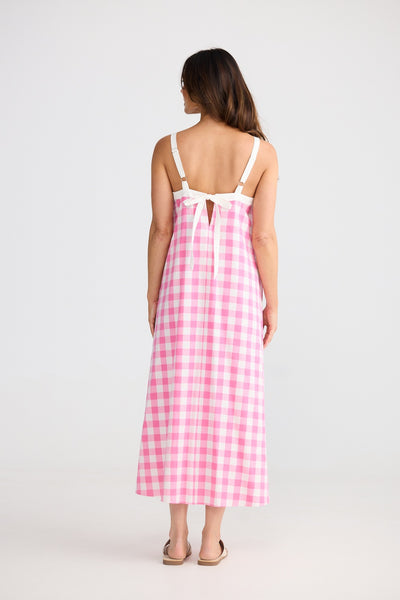 ERICA GINGHAM DRESS PINK