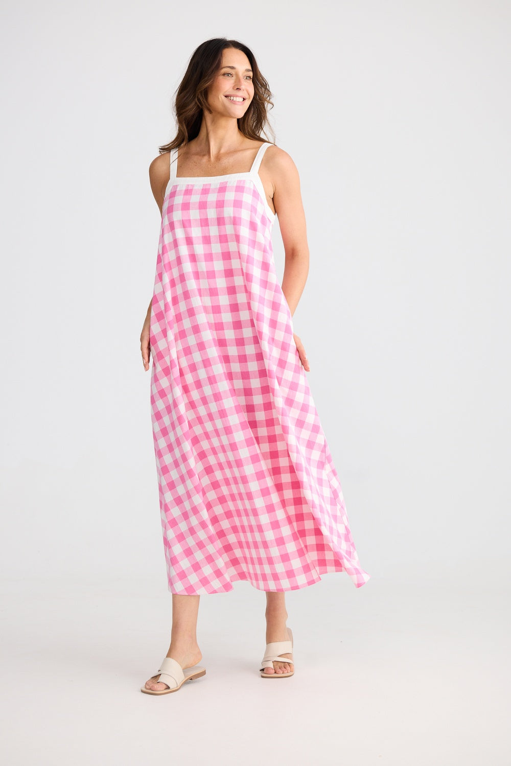 ERICA GINGHAM DRESS PINK