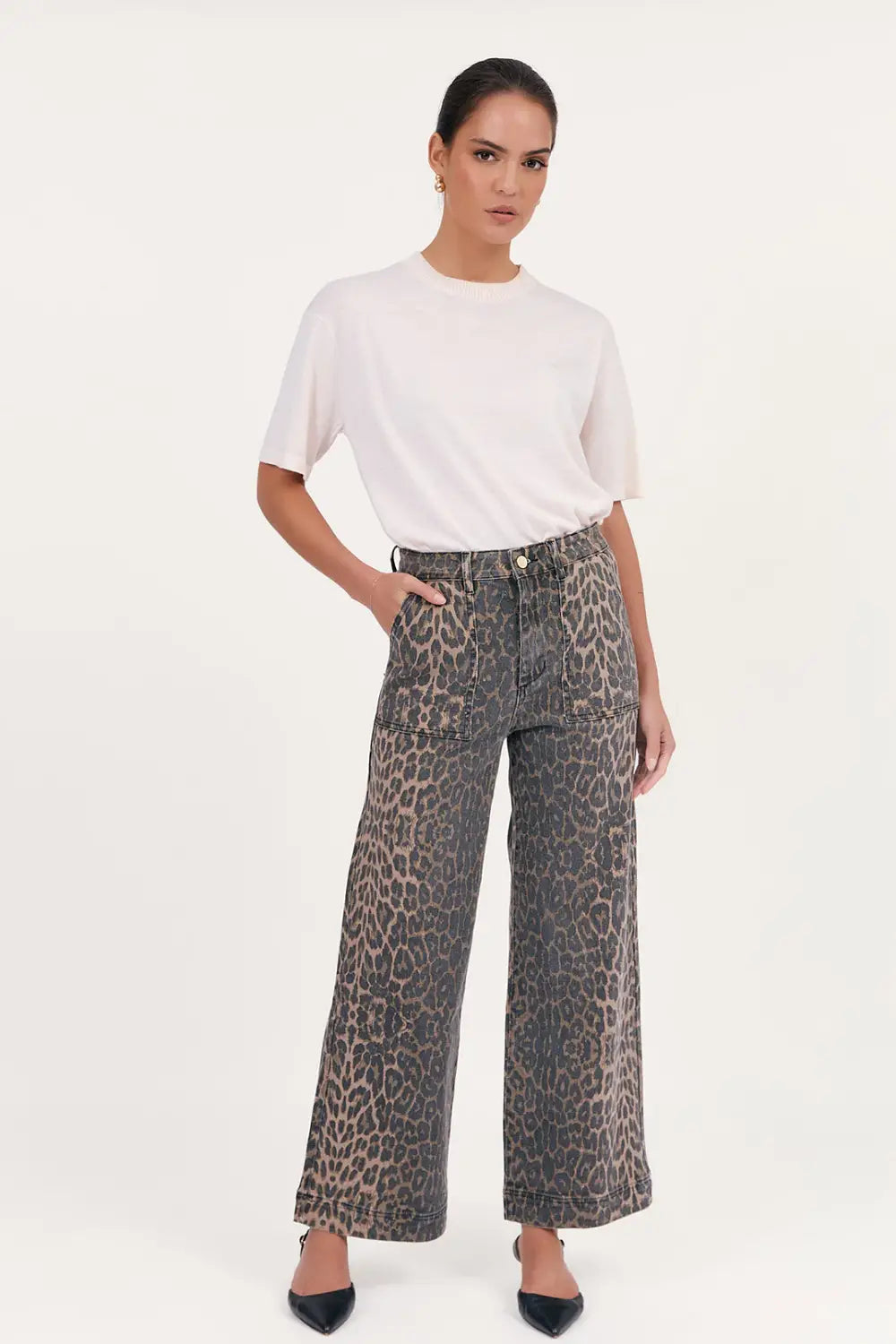 EVIE LEOPARD JEANS