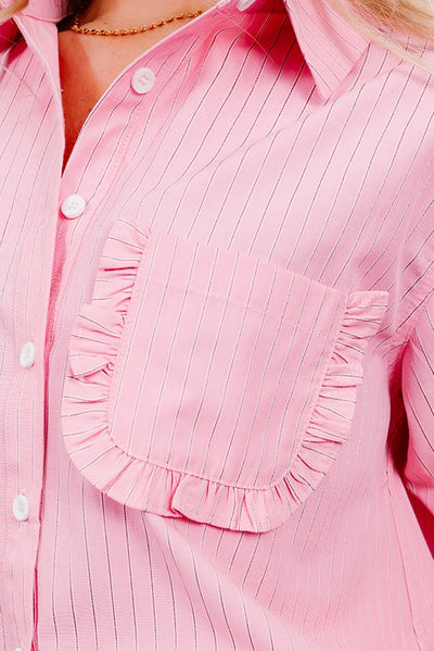 FRILLED TO MEET YOU SHIRT PINK