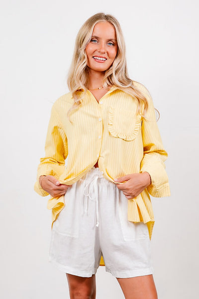 FRILLED TO MEET YOU SHIRT YELLOW
