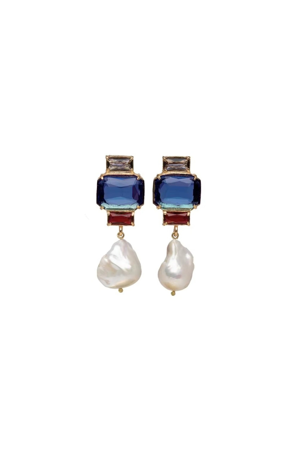 MRS KENNEDY EARRINGS NAVY