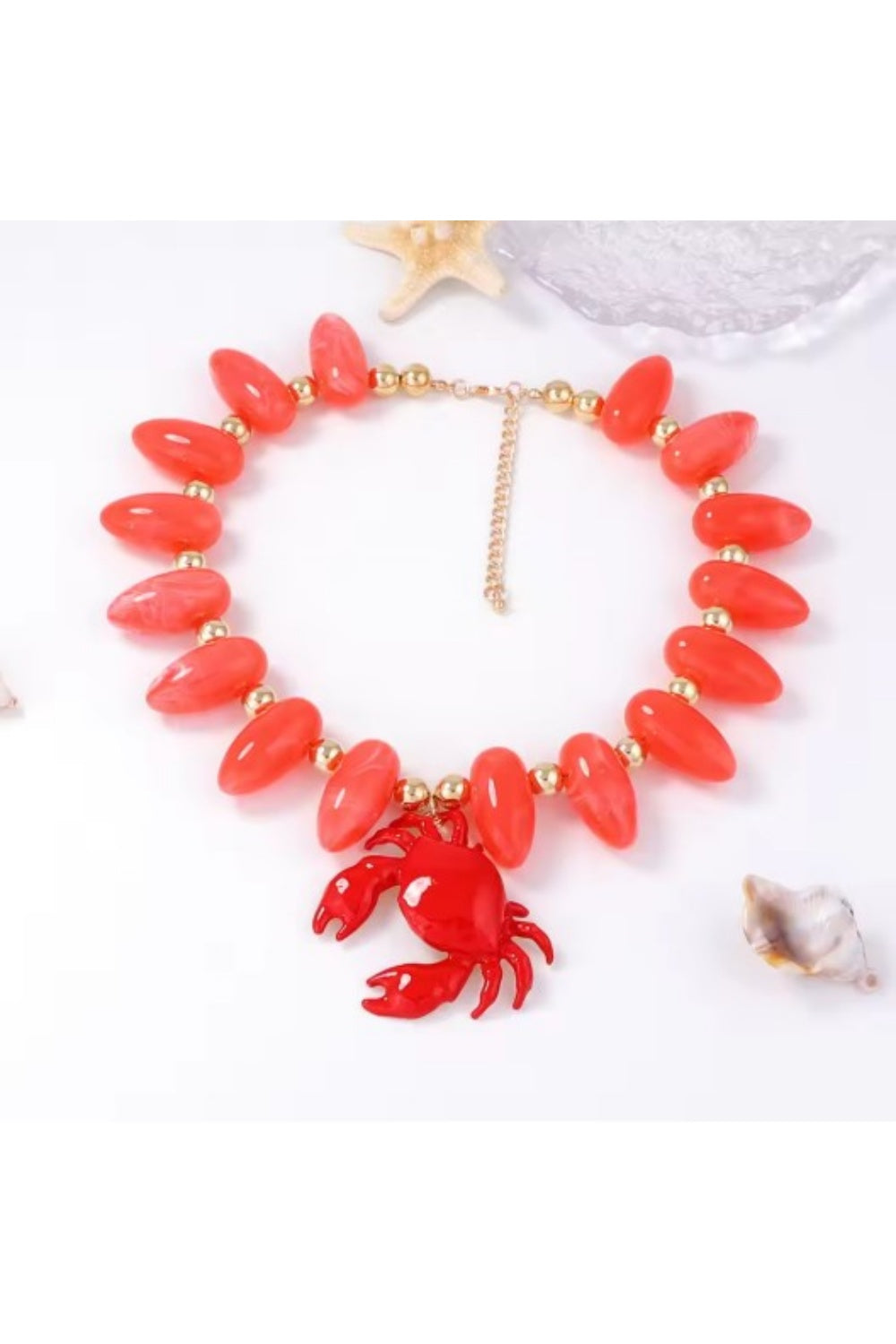GONE CRABBING CHOKER NECKLACE ORANGE