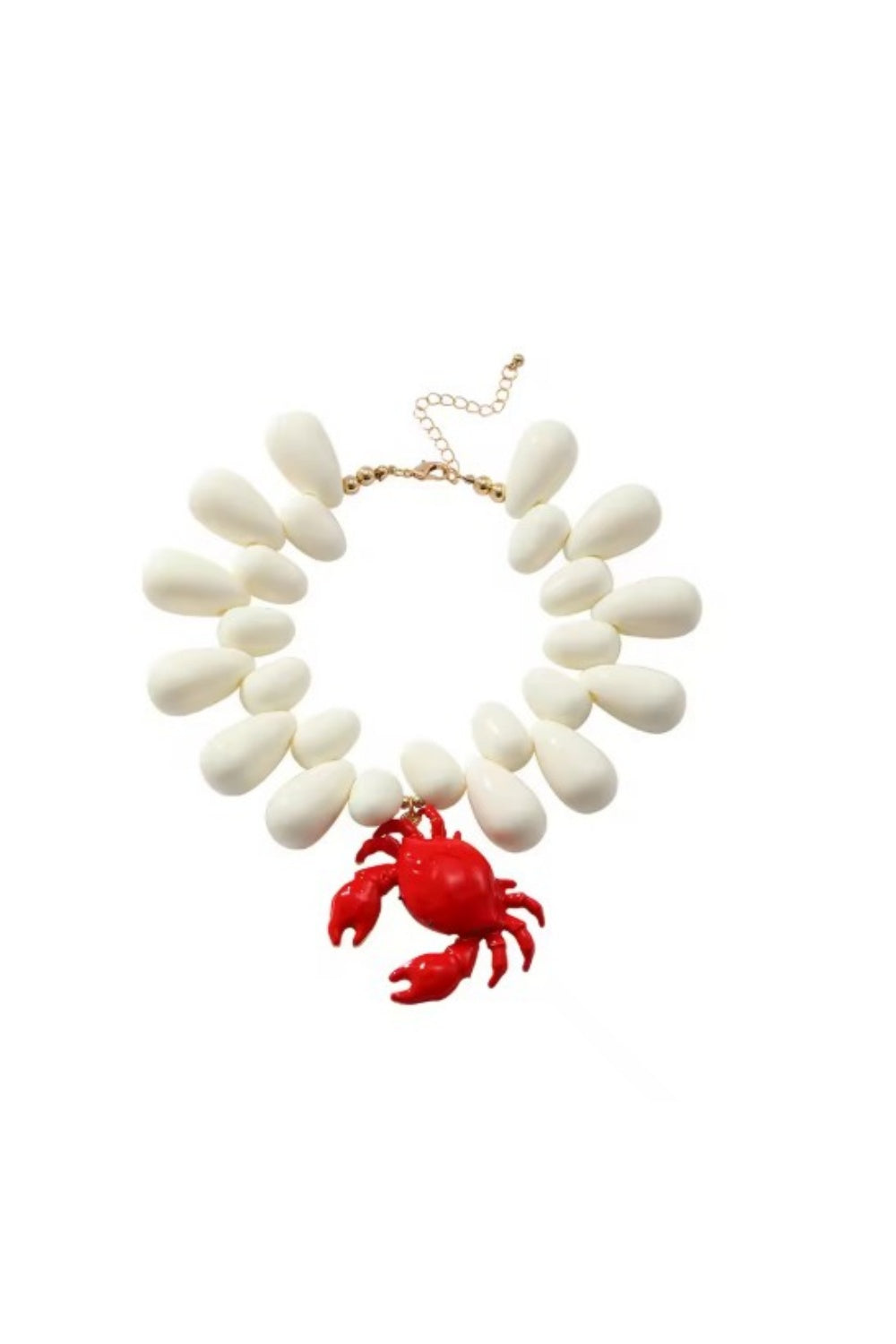 GONE CRABBING CHOKER NECKLACE WHITE