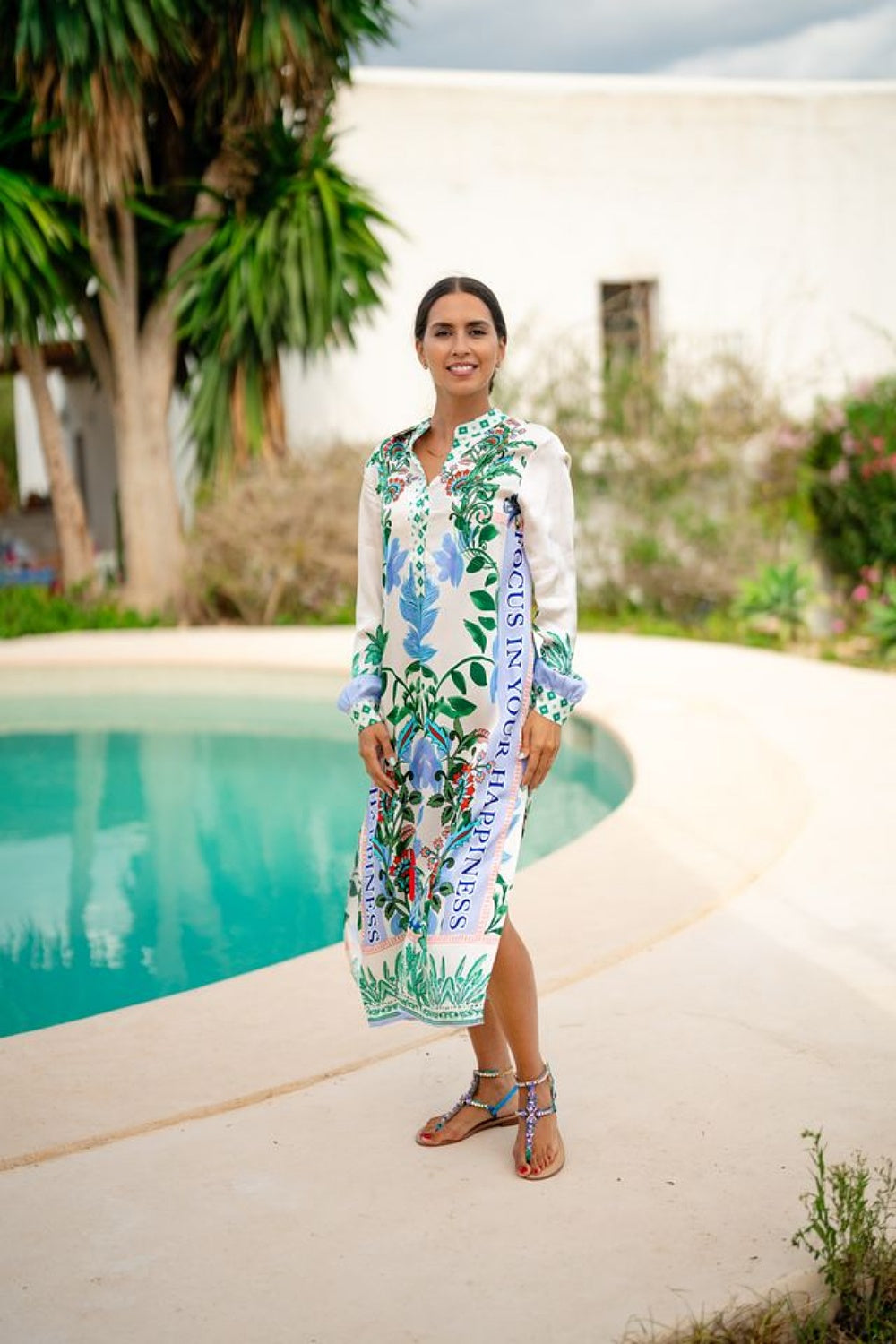 GREEN GARDEN MIDI DRESS