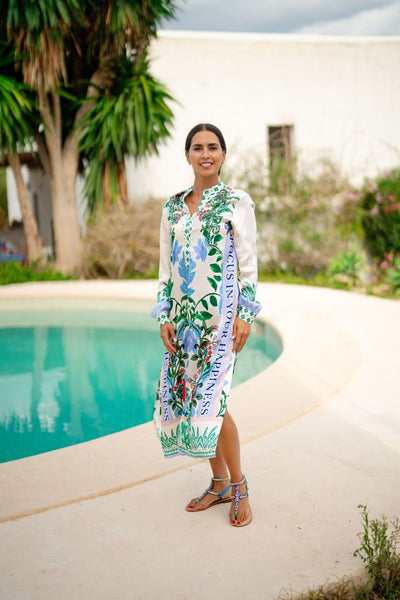 GREEN GARDEN MIDI DRESS