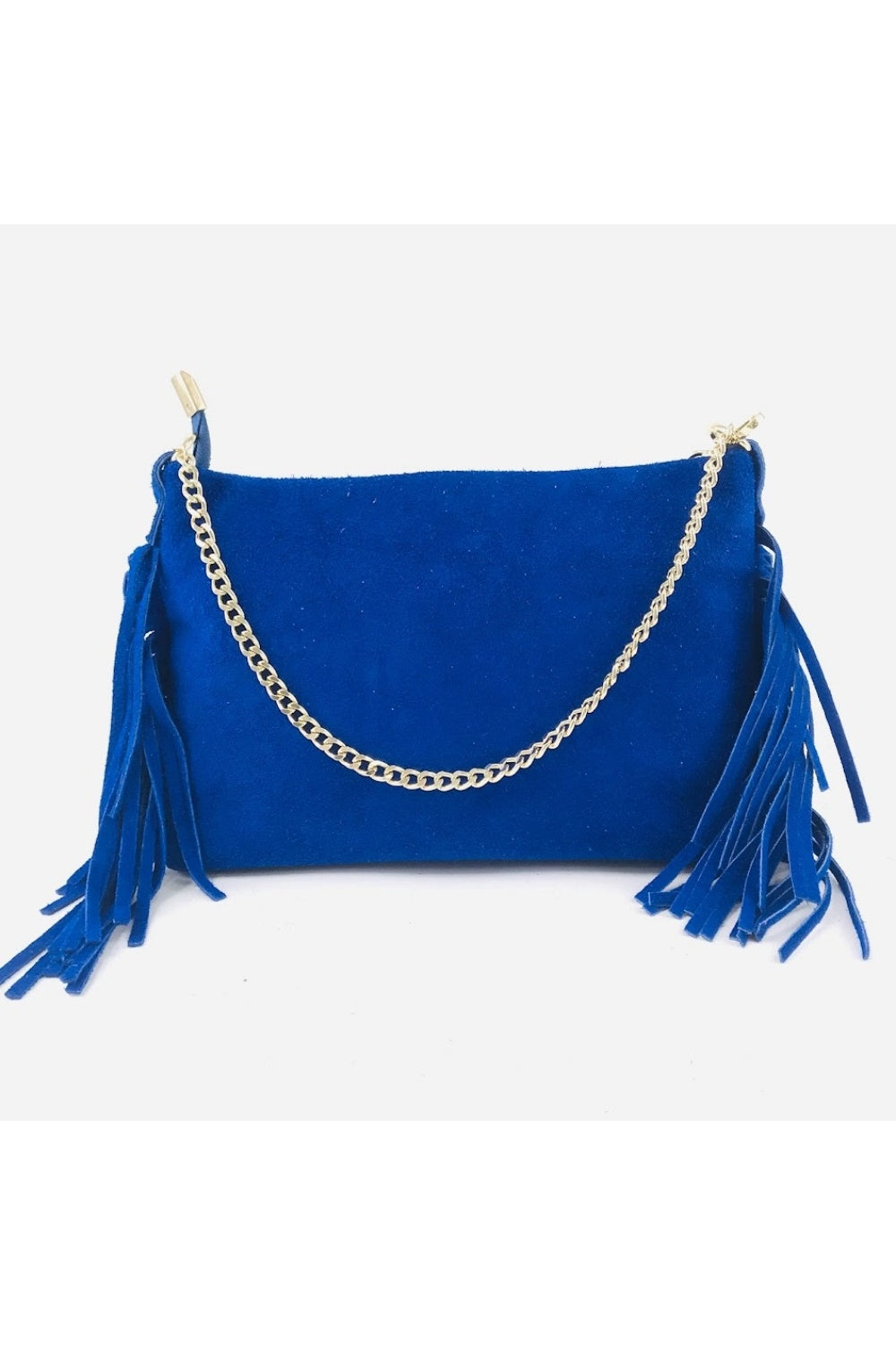 GUYA SUEDE FRINGE BAG COBALT