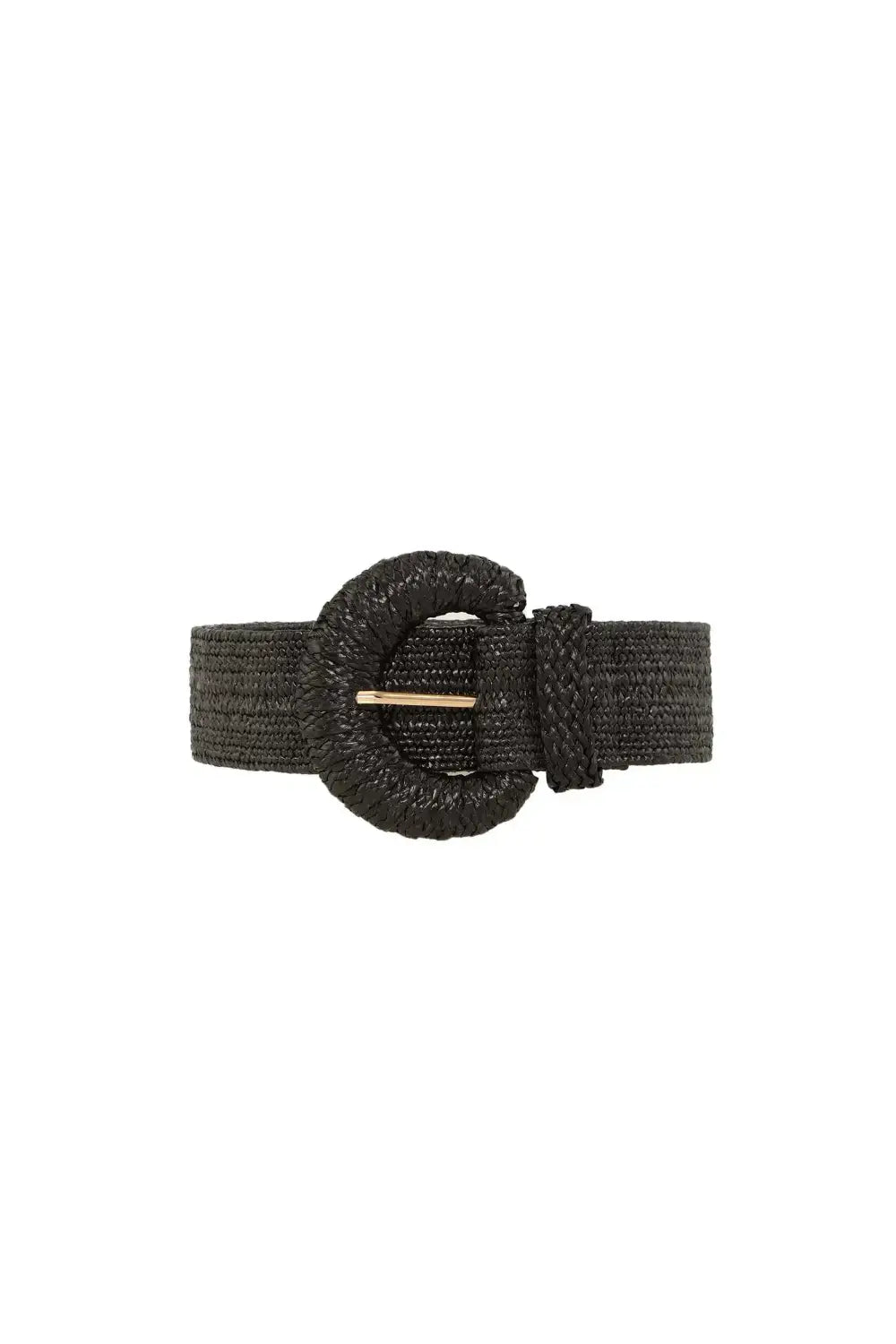 BIGGER IS BETTER STRETCH BELT HALF MOON BLACK